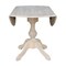 International Concepts Round 42 in Rd Dual Drop Leaf Pedestal Table, 30.3 inH, Unfinished, Ready to Finish, 42 in W, 42 in L K-42DPT-11B - alternate 3